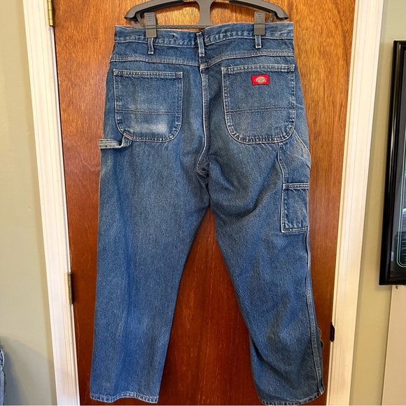 Mens Dickies Faded Carpenter Jeans 36x30 nice and worn! - Picture 4 of 7